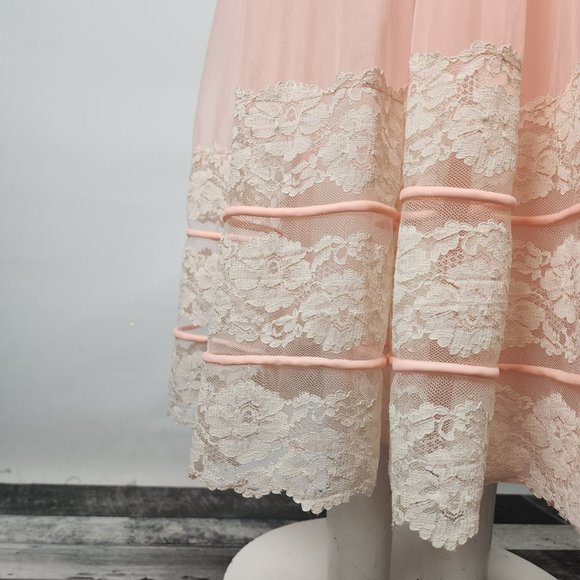 Vintage Intime Peach Lingerie Dress Size S/M - Picture 4 of 11